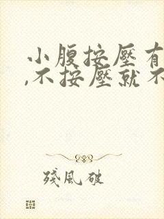 小腹按压有点疼,不按压就不疼是怎么回事封面