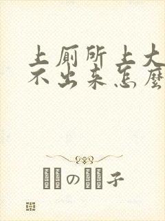 上厕所上大便拉不出来怎么办