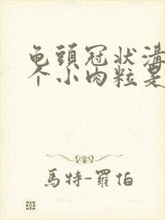 龟头冠状沟有两个小肉粒是咋回事封面