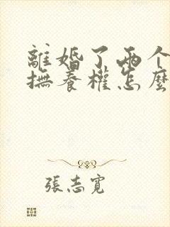 离婚了两个小孩抚养权怎么判封面