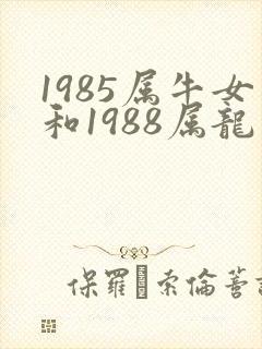 1985属牛女和1988属龙男相配吗