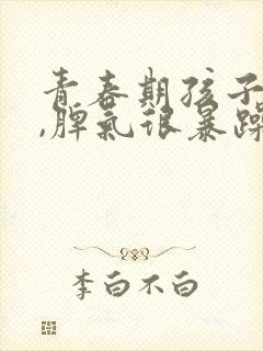 青春期孩子叛逆,脾气很暴躁,应该怎么管?