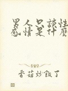 男人只谈性不谈感情是什么原因封面