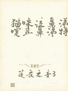 猫咪流鼻涕打喷嚏且鼻涕特别的浓稠