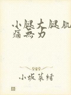 小腿大腿肌肉酸痛无力