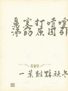 鼻塞打喷嚏流鼻涕的原因引起的