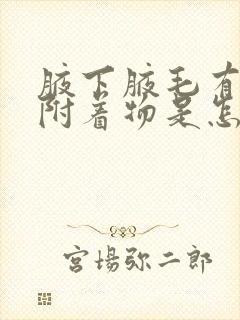 腋下腋毛有白色附着物是怎么回事封面