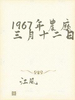 1967年农历三月十二日出生的命运