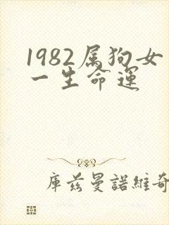 1982属狗女一生命运封面
