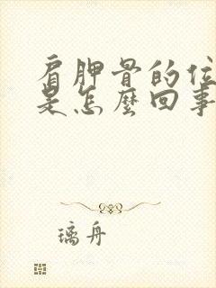 肩胛骨的位置疼是怎么回事封面