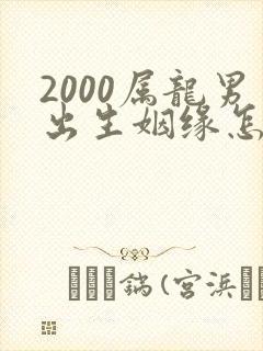 2000属龙男出生姻缘怎么样