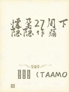 怀孕27周下腹隐隐作痛