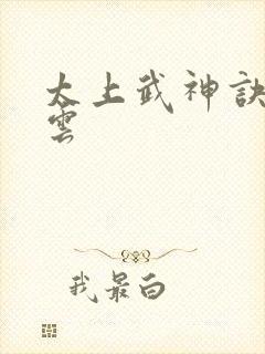 太上武神诀 吴云