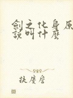 剑之化身原著小说叫什么