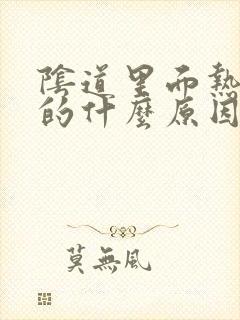 阴道里面热乎乎的什么原因