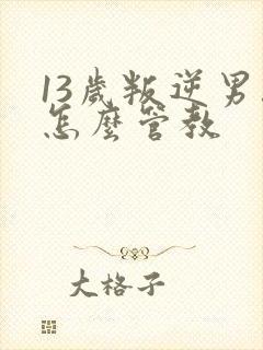 13岁叛逆男孩怎么管教