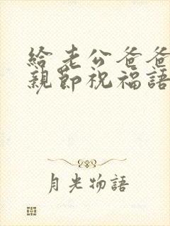 给老公爸爸的父亲节祝福语