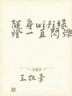 随身wifi绿灯一直闪烁怎么回事