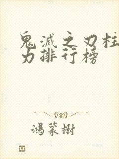 鬼灭之刃柱的实力排行榜封面