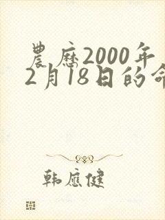 农历2000年2月18日的命运