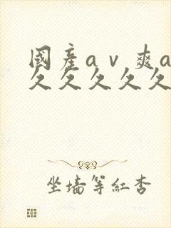 国产aⅴ爽av久久久久久麻豆