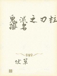 鬼灭之刃柱年龄排名