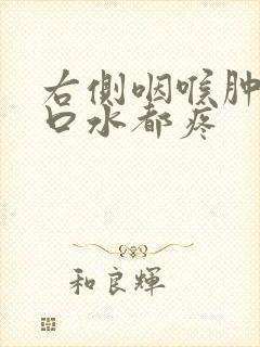 右侧咽喉肿痛吞口水都疼