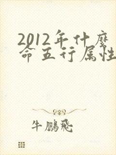 2012年什么命五行属性缺什么封面