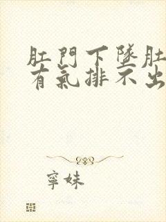 肛门下坠肚子胀有气排不出来