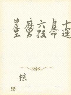 农历六月十五出生男孩命运