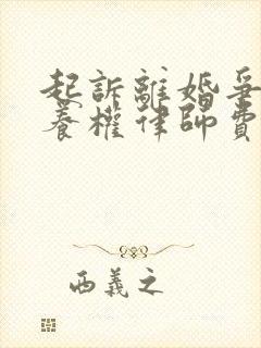 起诉离婚争夺抚养权律师费