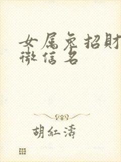 女属兔招财好运微信名