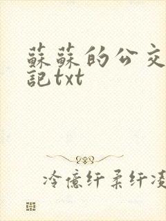 苏苏的公交车日记txt