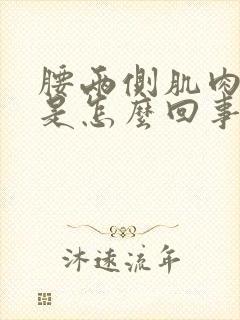 腰两侧肌肉酸疼是怎么回事封面