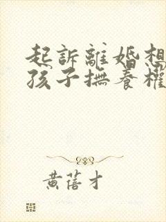 起诉离婚想争取孩子抚养权