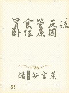 胃食管反流右侧卧位原因