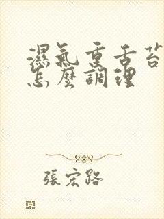 湿气重舌苔白厚怎么调理