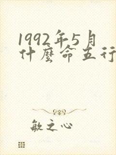 1992年5月什么命五行属什么封面