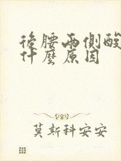 后腰两侧酸胀是什么原因