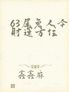 63属兔人今日财运方位