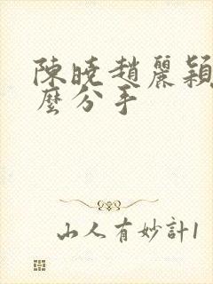 陈晓赵丽颖为什么分手