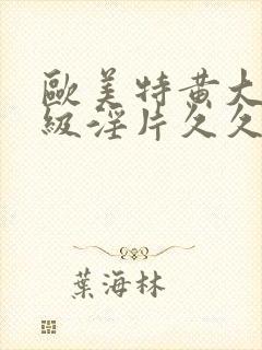 欧美特黄大片一级淫片久久