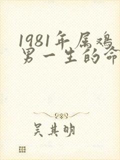 1981年属鸡男一生的命运