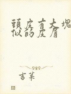 头皮有大块结痂似的皮屑