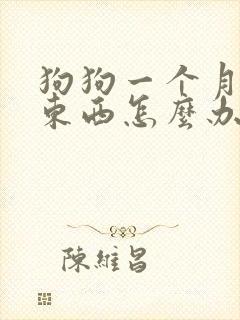 狗狗一个月不吃东西怎么办封面