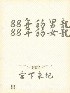 88年的男龙和88年的女龙婚配命运怎么样封面