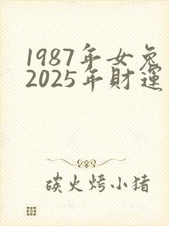 1987年女兔2025年财运怎么样