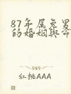 87年属兔男人的婚姻与命运