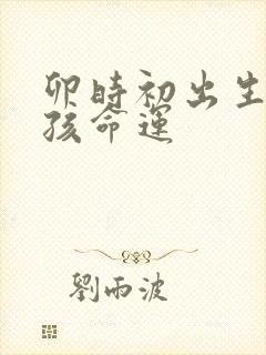 卯时初出生的男孩命运封面