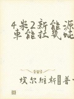 4米2新能源货车能拉几吨货